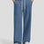 Men's blue baggy sweatpants, front view. Wide leg sweatpants men, showing fit and drape.