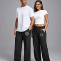 Unisex Baggy Sweatpants Sun Moon Print Couples Joggers