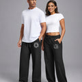 Unisex Baggy Sweatpants Sun Moon Print Couples Joggers