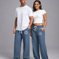 Unisex Baggy Sweatpants Sun Moon Print Couples Joggers