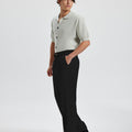 Mens Wide Leg Linen Pants – Classic Button & Inner Drawstring