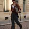 Mens Wide Leg Linen Pants – Classic Button & Inner Drawstring