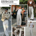 Mens Wide Leg Linen Pants – Classic Button & Inner Drawstring
