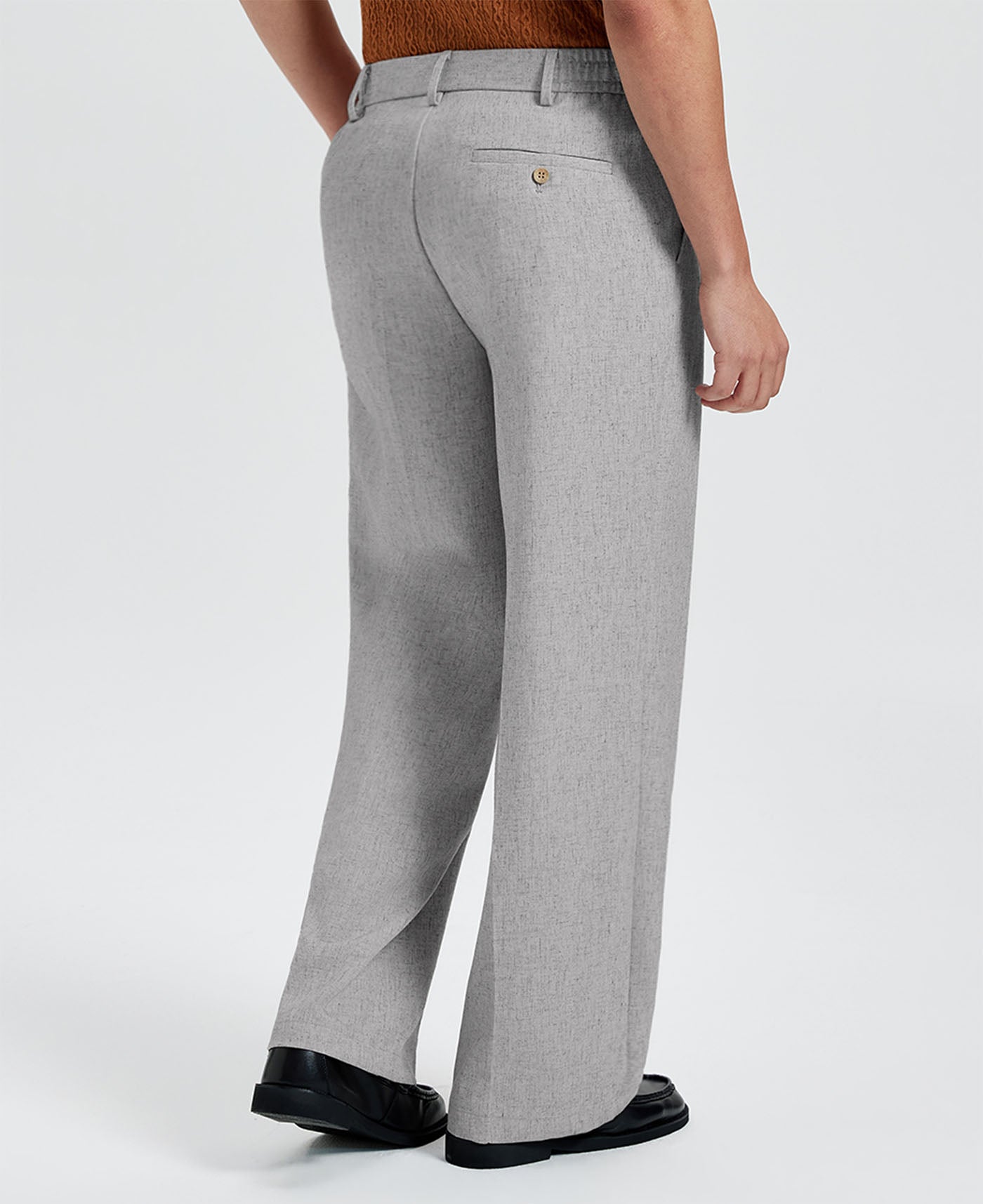 Mens Wide Leg Linen Pants – Classic Button & Inner Drawstring