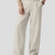Mens Wide Leg Linen Pants – Classic Button & Inner Drawstring