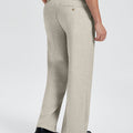 Mens Wide Leg Linen Pants – Classic Button & Inner Drawstring