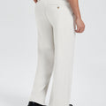 Mens Wide Leg Linen Pants – Classic Button & Inner Drawstring