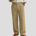 Mens Wide Leg Linen Pants – Square Waistband & Inner Drawstring
