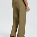 Mens Wide Leg Linen Pants – Square Waistband & Inner Drawstring