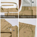 Mens Wide Leg Linen Pants – Square Waistband & Inner Drawstring