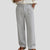 Mens Wide Leg Linen Pants – Square Waistband & Inner Drawstring