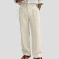 Mens Wide Leg Linen Pants – Square Waistband & Inner Drawstring
