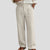 Mens Wide Leg Linen Pants – Square Waistband & Inner Drawstring