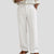 Mens Wide Leg Linen Pants – Square Waistband & Inner Drawstring