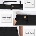 Mens Wide Leg Linen Pants – Sword-shaped Tab & Inner Drawstring