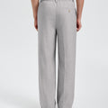 Mens Wide Leg Linen Pants – Sword-shaped Tab & Inner Drawstring