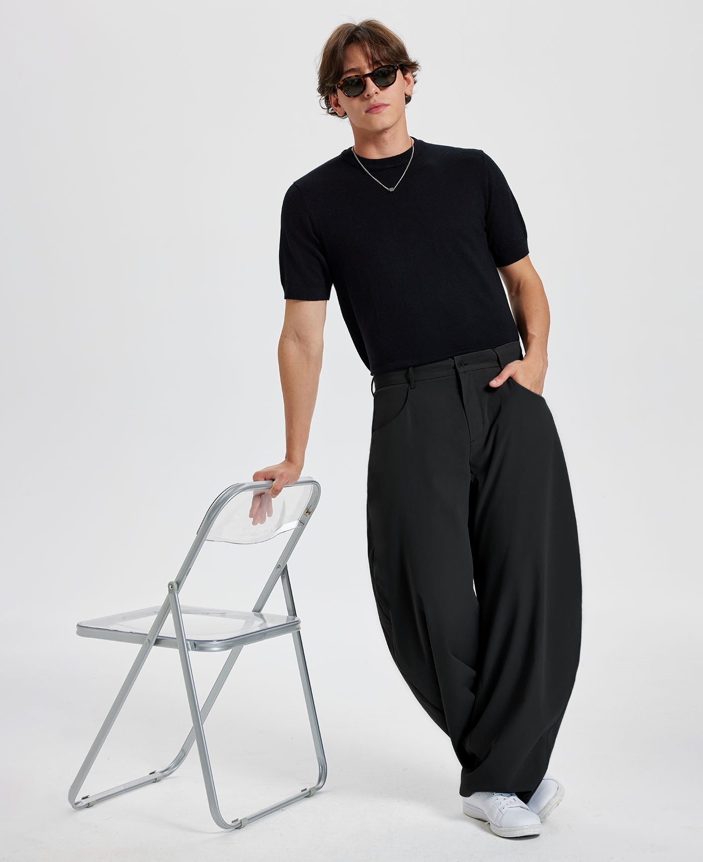 Mens Baggy Barrel Pants — Oversized & Drawstring