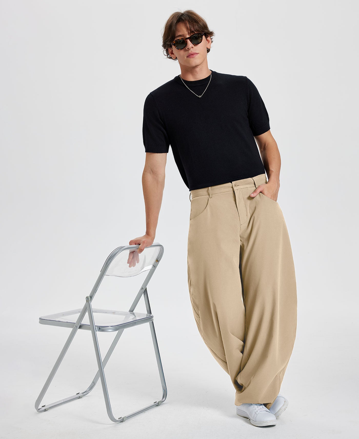 Mens Baggy Barrel Pants — Oversized & Drawstring