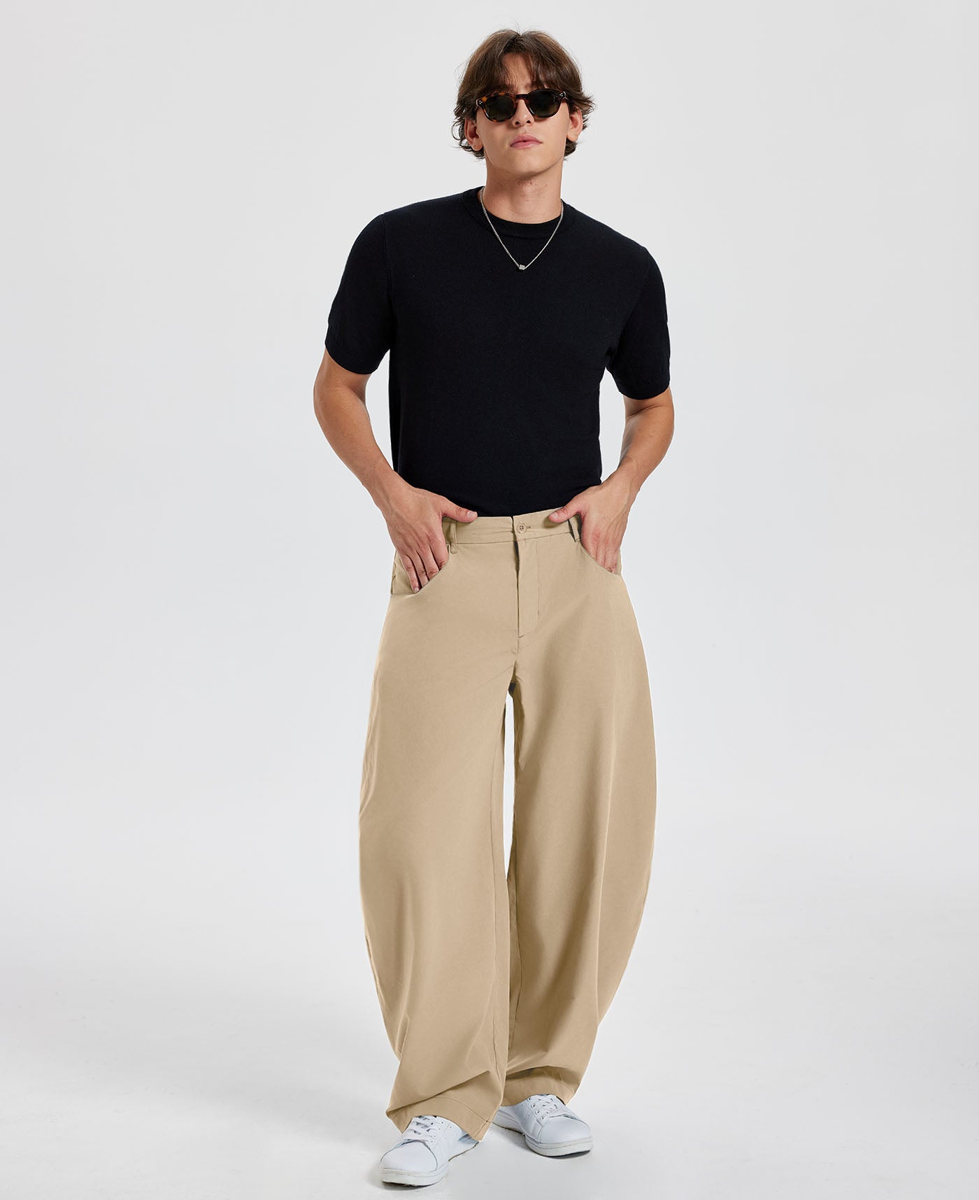 Mens Baggy Barrel Pants — Oversized & Drawstring