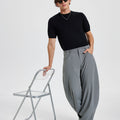 Mens Baggy Barrel Pants — Oversized & Drawstring