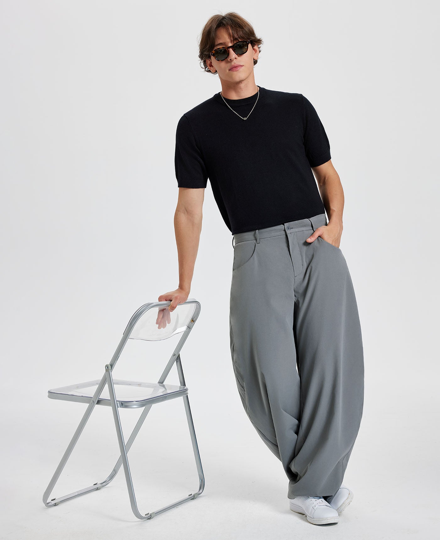 Mens Baggy Barrel Pants — Oversized & Drawstring