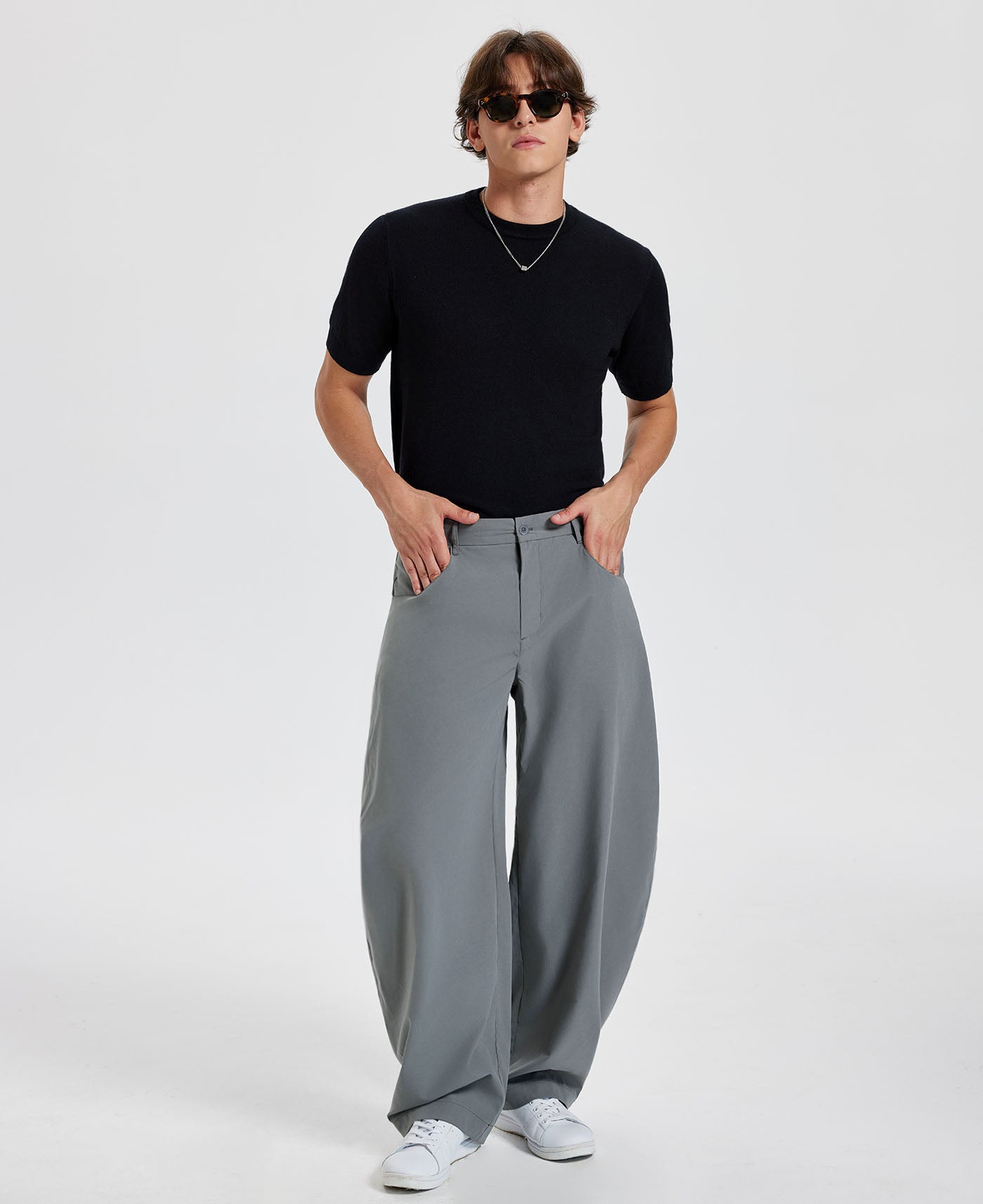 Mens Baggy Barrel Pants — Oversized & Drawstring