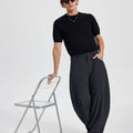 Mens Baggy Barrel Pants — Oversized & Drawstring