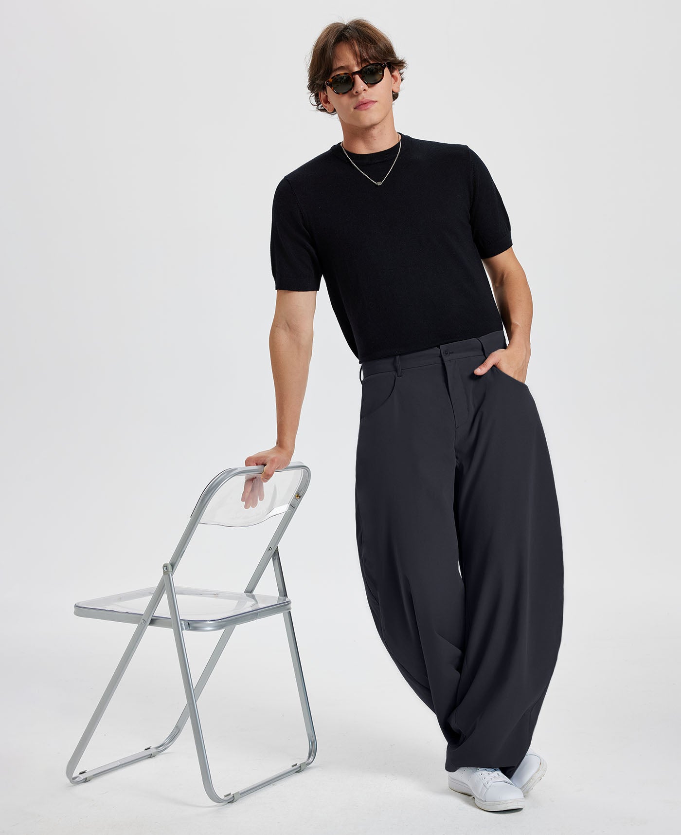 Mens Baggy Barrel Pants — Oversized & Drawstring