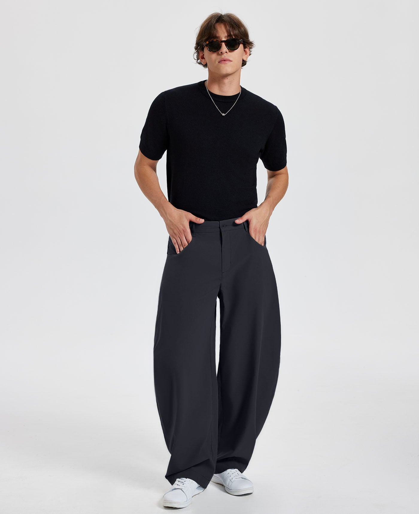 Mens Baggy Barrel Pants — Oversized & Drawstring