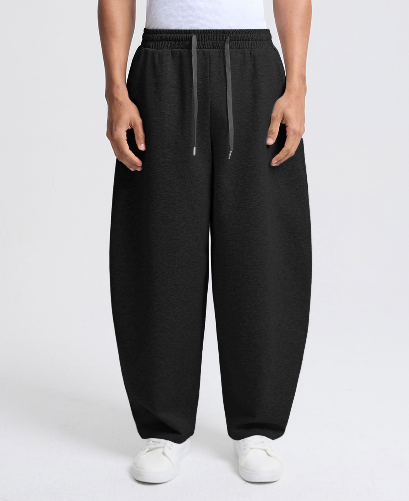 Mens Baggy Barrel Sweatpants — Wide Leg & Drawstring