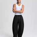 Mens Baggy Barrel Sweatpants — Wide Leg & Drawstring