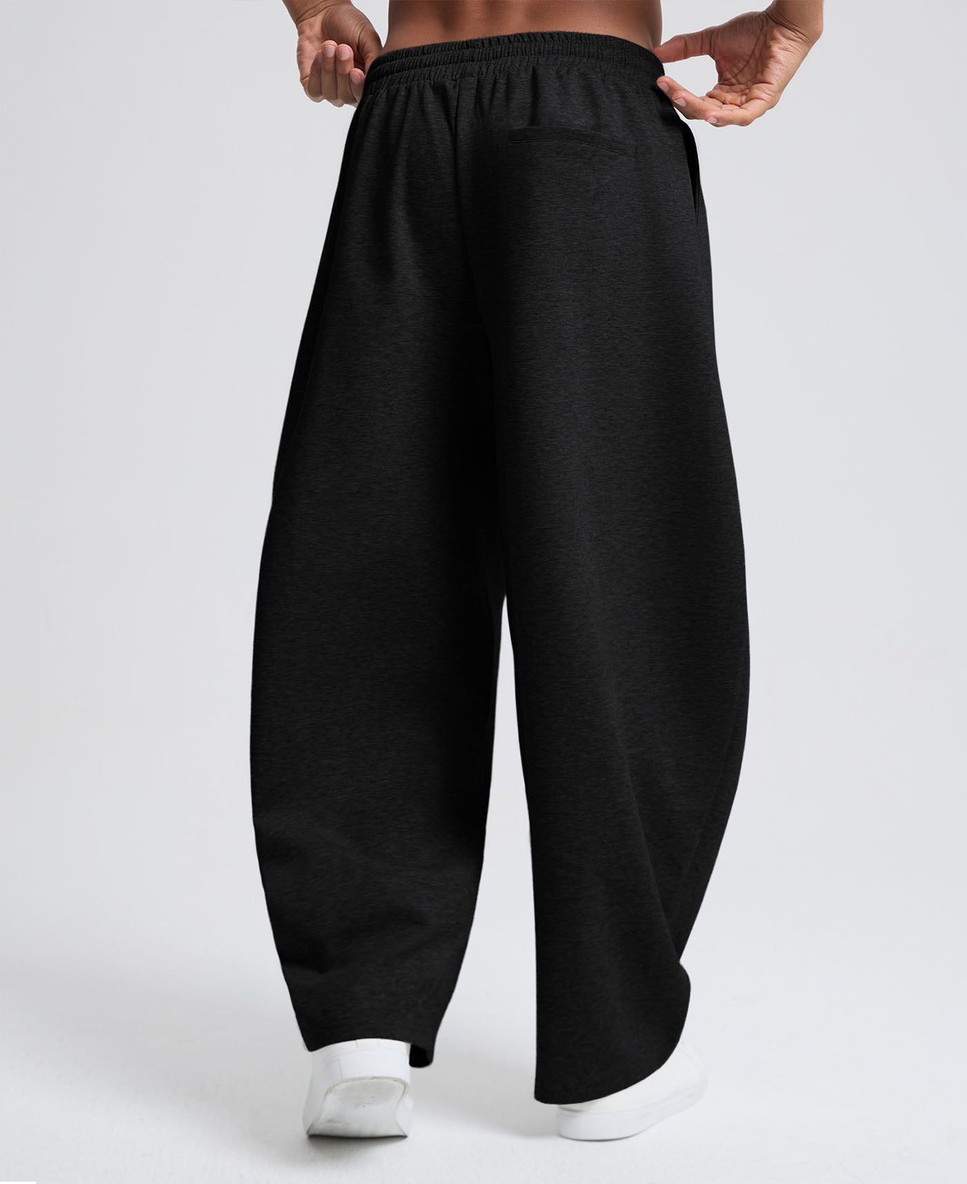 Mens Baggy Barrel Sweatpants — Wide Leg & Drawstring