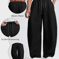Mens Baggy Barrel Sweatpants — Wide Leg & Drawstring