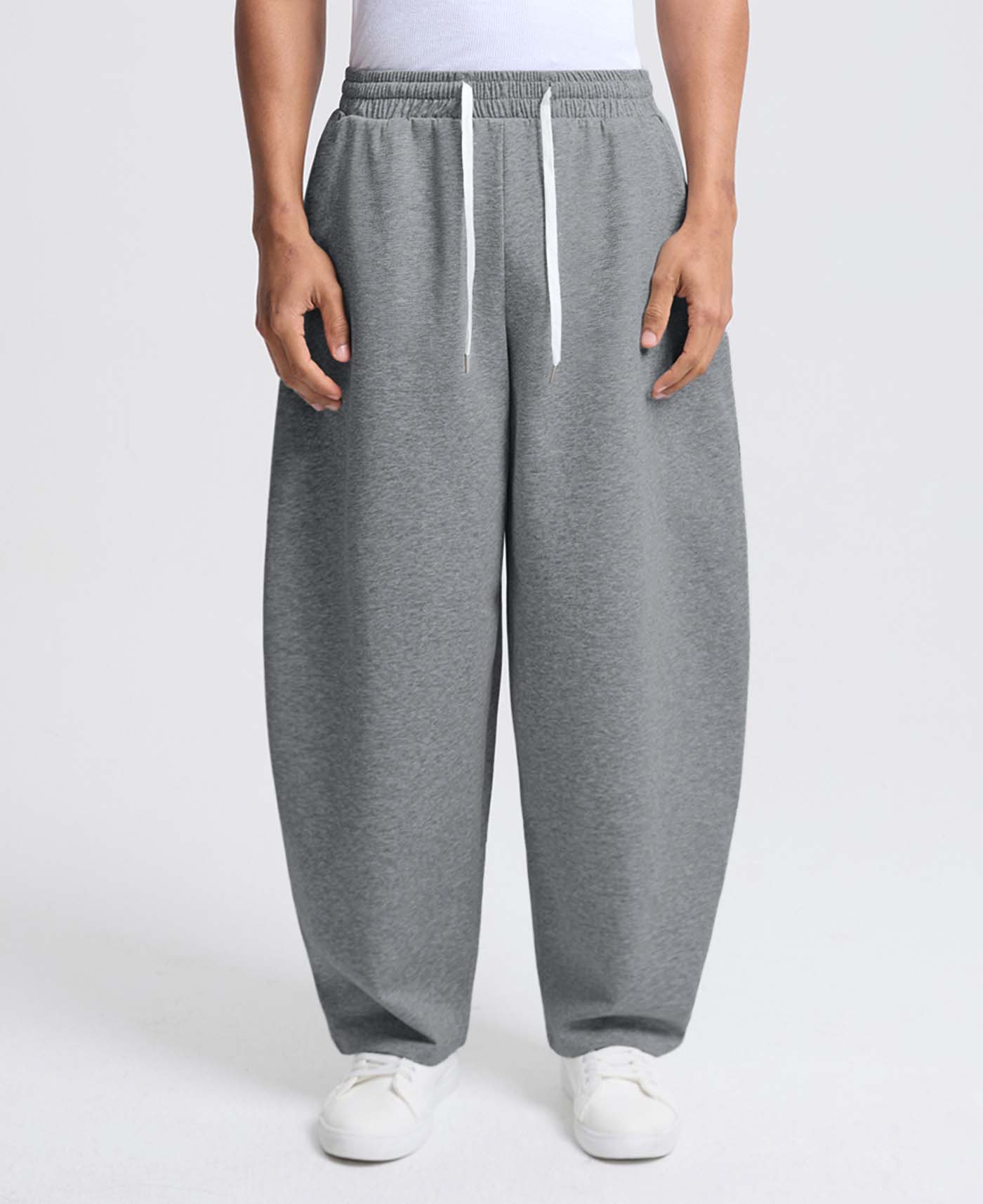 Mens Baggy Barrel Sweatpants — Wide Leg & Drawstring
