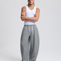 Mens Baggy Barrel Sweatpants — Wide Leg & Drawstring