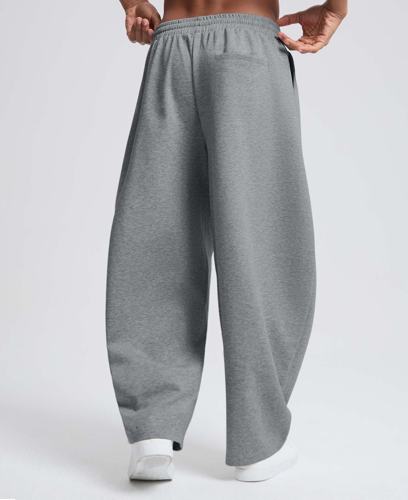 Mens Baggy Barrel Sweatpants — Wide Leg & Drawstring