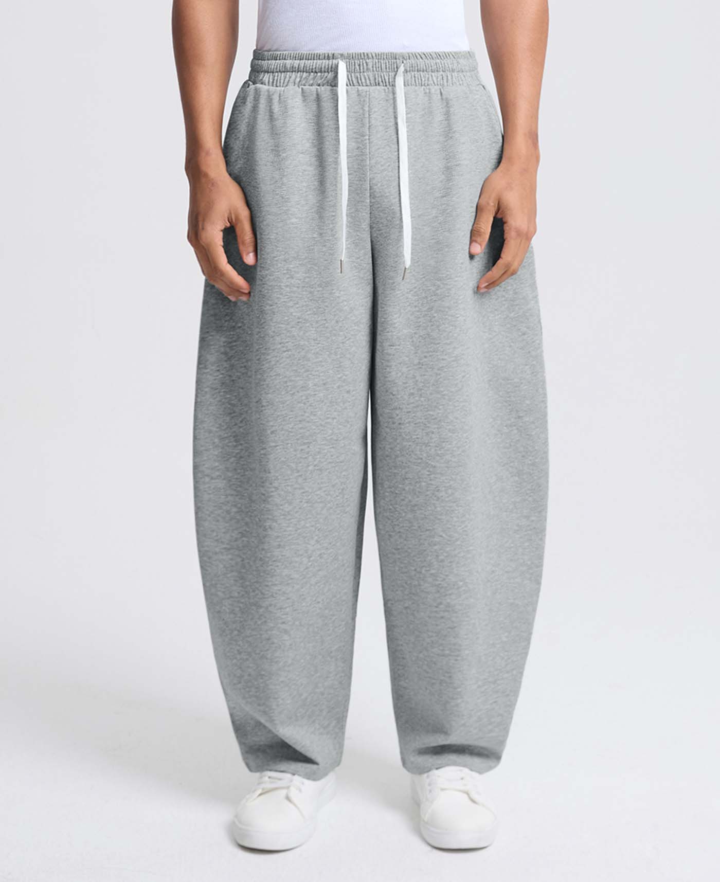 Mens Baggy Barrel Sweatpants — Wide Leg & Drawstring