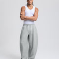 Mens Baggy Barrel Sweatpants — Wide Leg & Drawstring