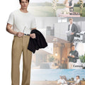 Versatile enough for weddings, office, dates, or weekend hangs¡ªthese khaki wide-leg pants adapt to every occasion.