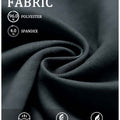 96% polyester + 4% spandex fabric: lightweight, breathable, wrinkle-resistant, and gentle on skin for all-day wear.