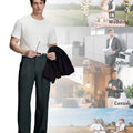 Versatile enough for weddings, office, dates, or weekend hangs¡ªthese navy wide-leg pants adapt to every occasion.