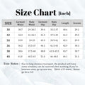 SUSCLUDE size guide (in inches): garment vs body waist/hip, inseam, length¡ªwith tip to size up and note on shipping creases.