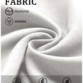 96% polyester + 4% spandex fabric: lightweight, breathable, wrinkle-resistant, and gentle on skin for all-day wear.