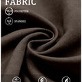 Fabric blend of 96% polyester & 4% spandex, noted for breathability, wrinkle-resistance, and skin-friendliness on these Coffee Baggy Pleated Dress Pants for Men.