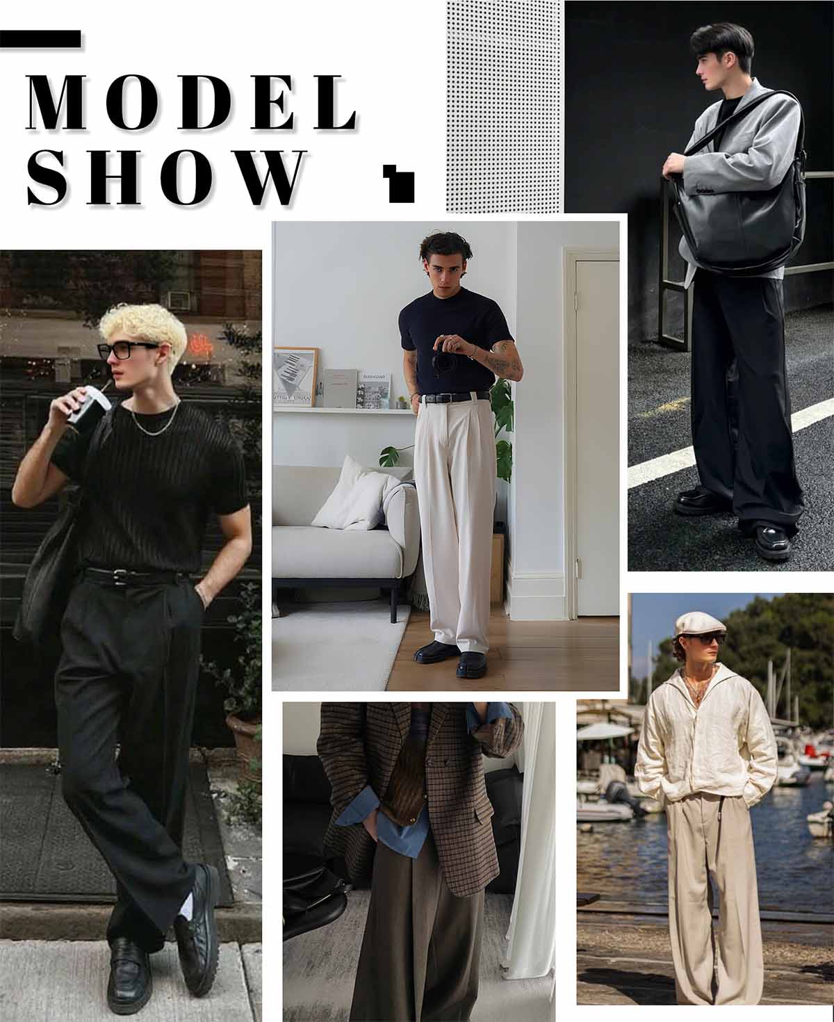 Versatile styling with option suitable for street, home, commute, or vacation looks, showing style compatibility.