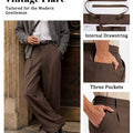Mens Bootcut Casual Dress Pants — Wide Leg & Drawstring