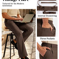 Mens Bootcut Casual Dress Pants — Wide Leg & Drawstring