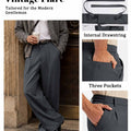 Mens Bootcut Casual Dress Pants — Wide Leg & Drawstring