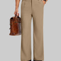 Mens Bootcut Casual Dress Pants — Wide Leg & Drawstring