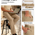 Mens Bootcut Casual Dress Pants — Wide Leg & Drawstring